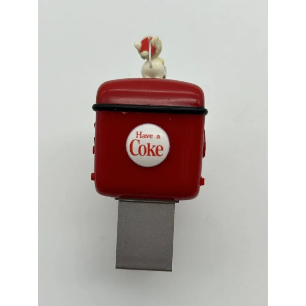 COCA-COLA 1990 Enesco CHRISTMAS ORNAMENT HAPPY MICE HAVE A COKE AND A SMILE Vtg